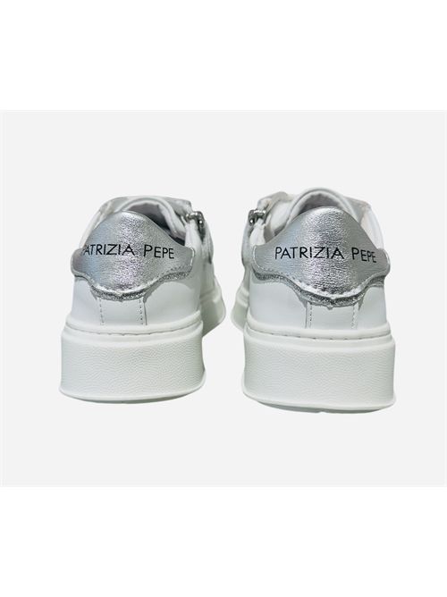 Sneakers bianca e argento PATRIZIA PEPE | PJ302.30BIANCO ARGENTO